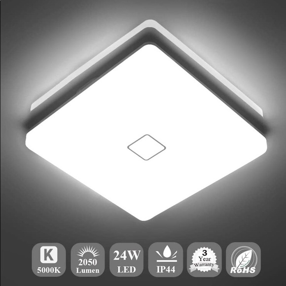 Airand 5000K LED Square Ceiling Light Mount - Picture 1 of 12